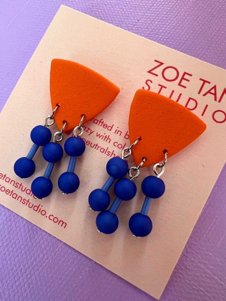 Colour-blocked dangles MOLLY