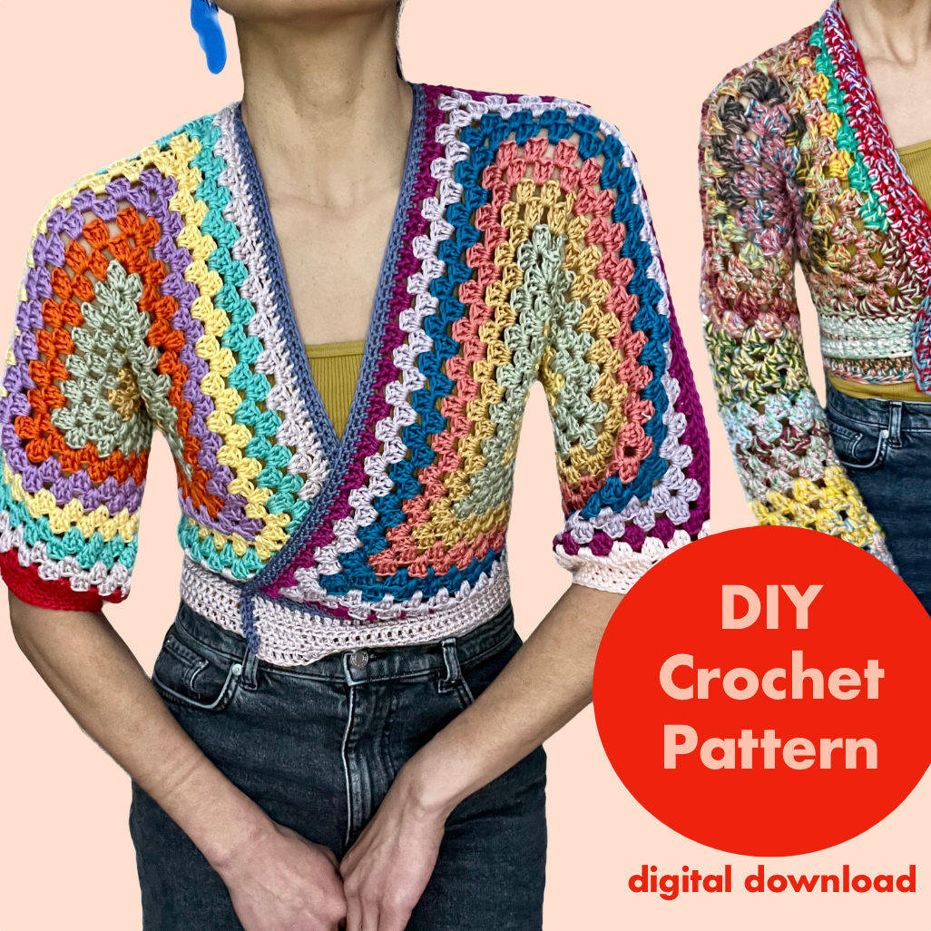 DIY crochet pattern: Bibi granny hexagon Wrap Top