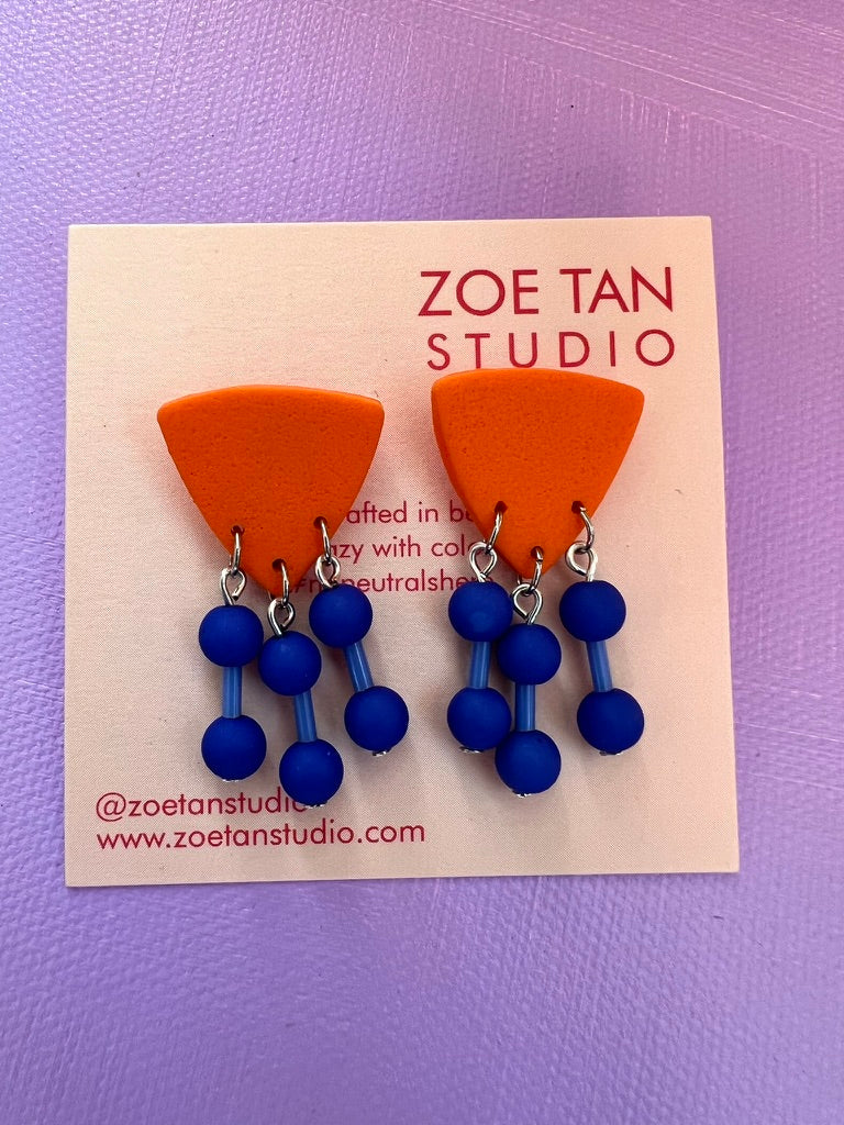 Colour-blocked dangles MOLLY