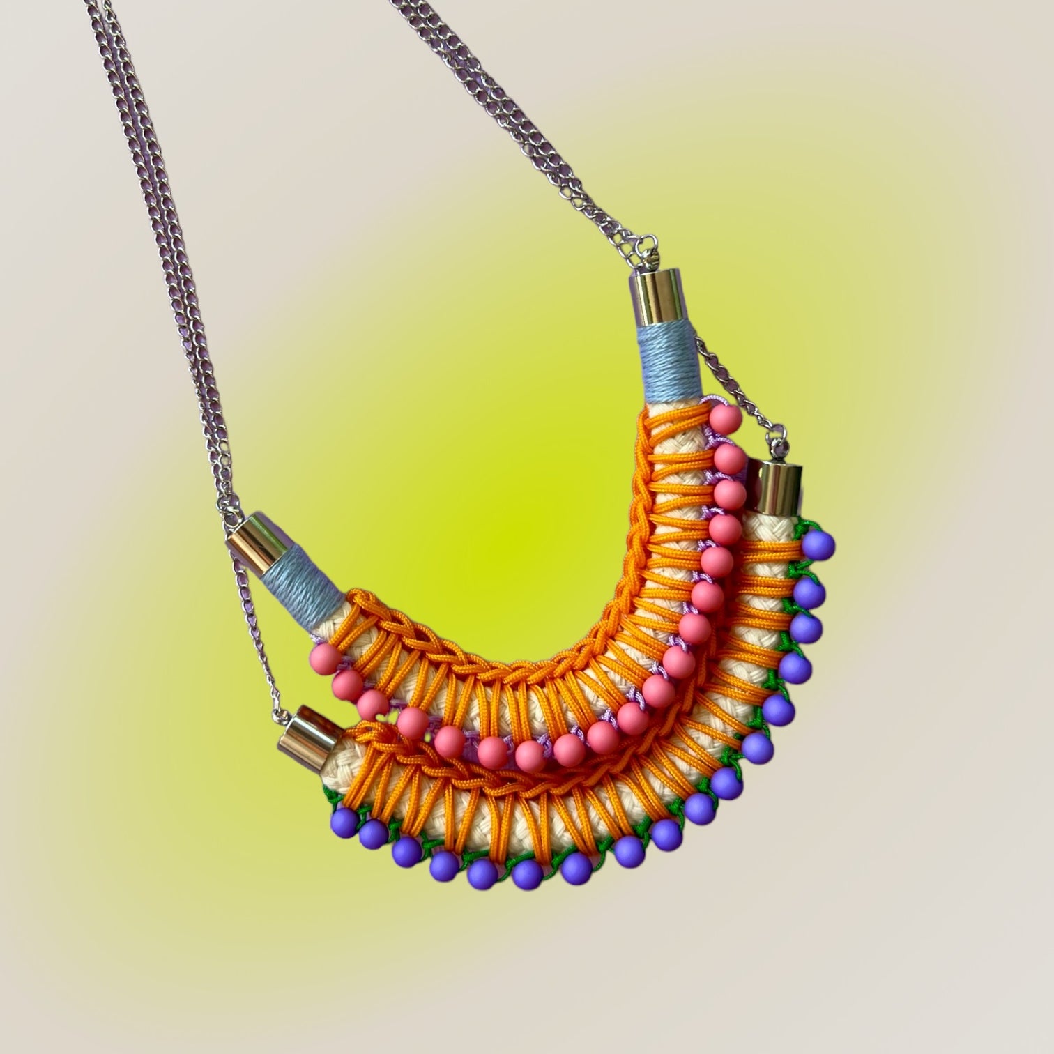 Crochet bib necklace FAY – Zoe Tan Studio - Main Image