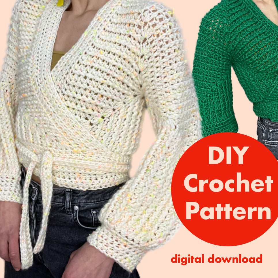 DIY crochet pattern: Ori ribbed Wrap Top