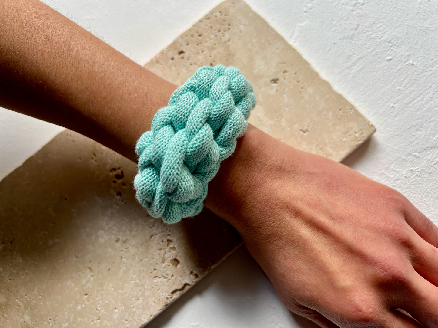 Chunky crocheted bracelet
