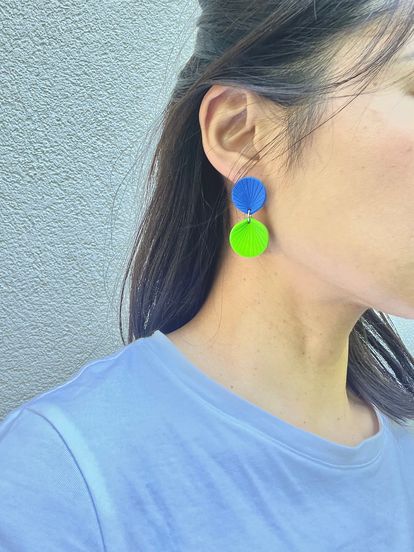 Asymmetrical colour-blocked earrings REI