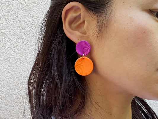 Asymmetrical colour-blocked earrings REI