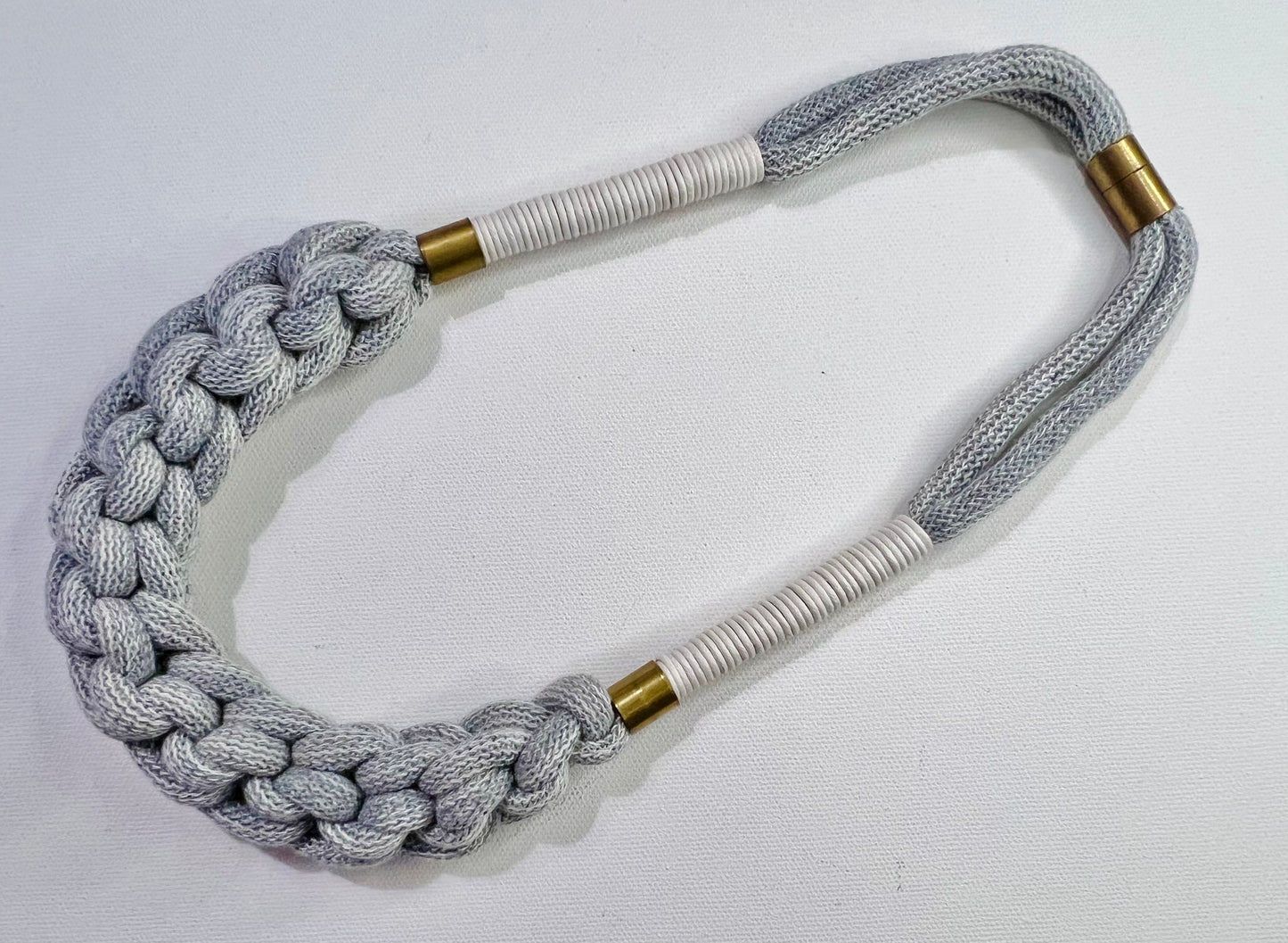 Chunky denim rope necklace