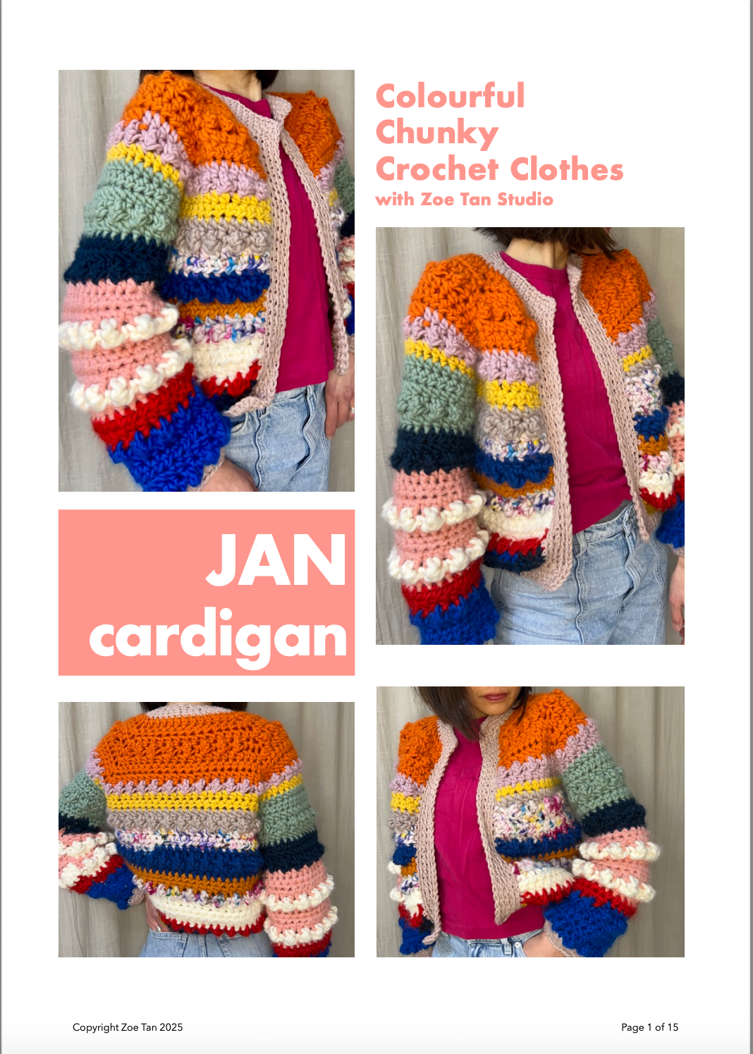 DIY crochet pattern: Jan Cardigan