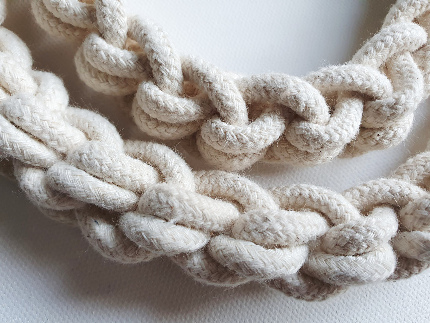 Chunky natural cotton rope necklace VAL