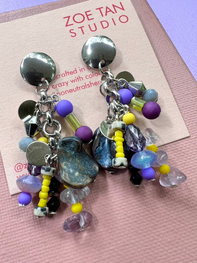 Bead cluster earrings COU