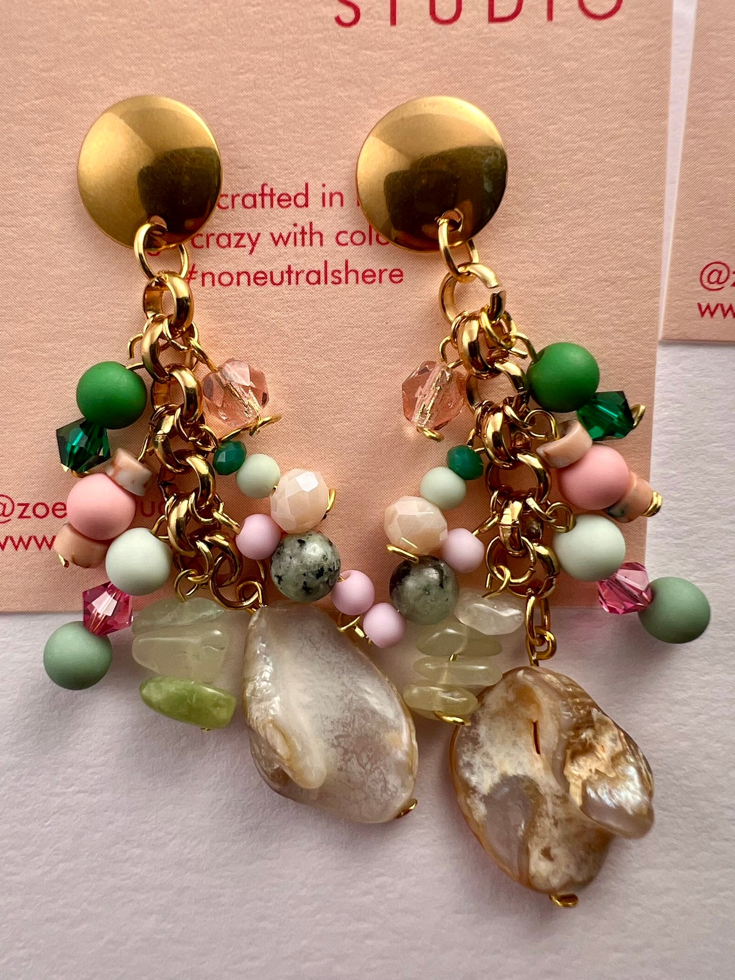 Bead cluster earrings COU