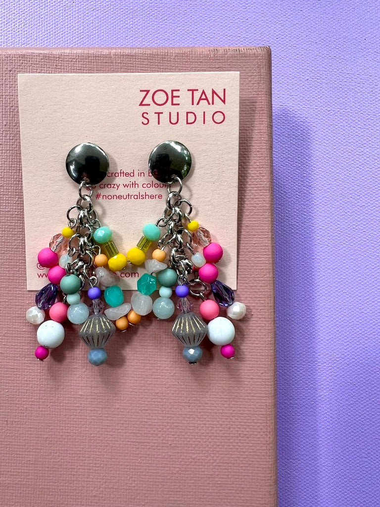 Bead cluster earrings COU