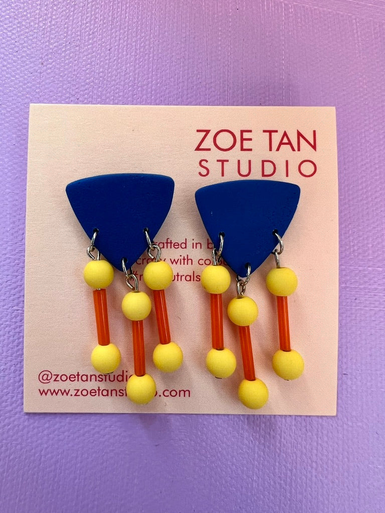 Colour-blocked dangles MOLLY