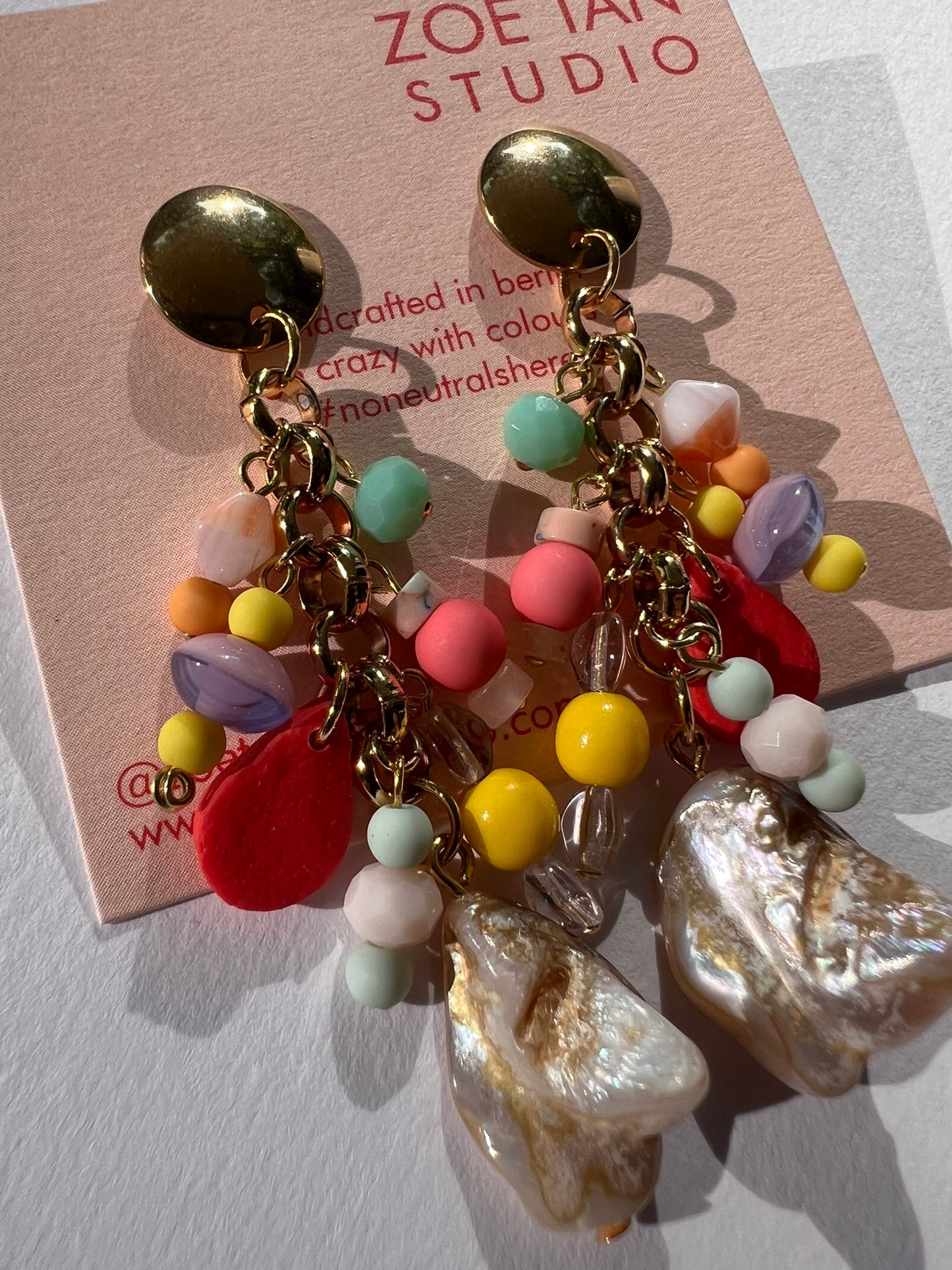 Bead cluster earrings COU