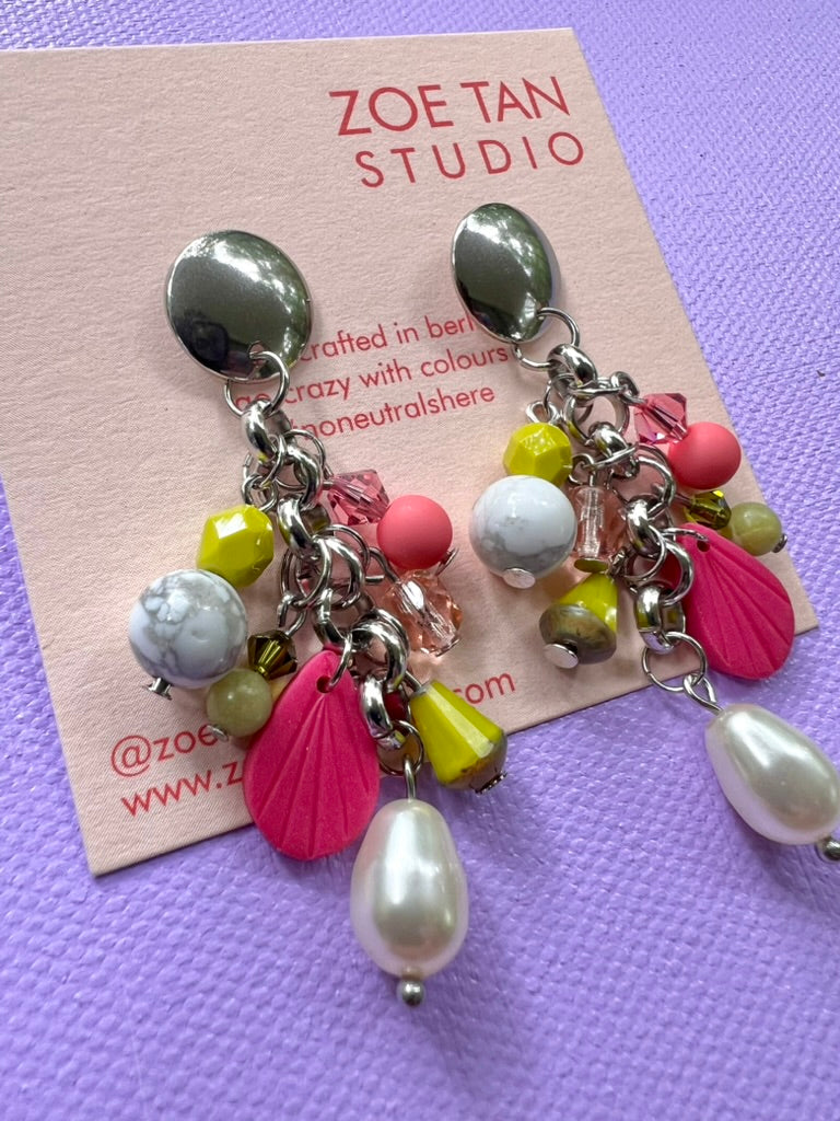 Bead cluster earrings COU