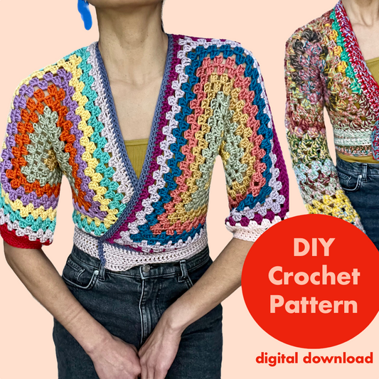 DIY crochet pattern: Bibi granny hexagon Wrap Top