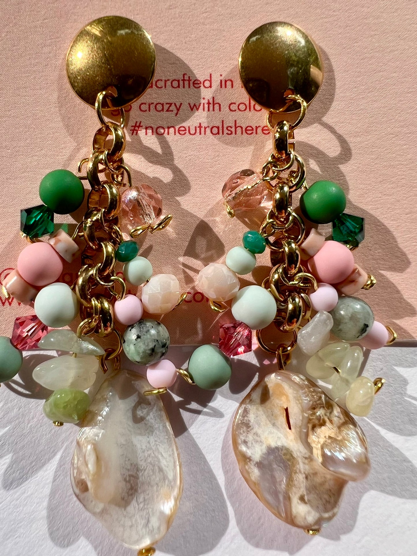 Bead cluster earrings COU