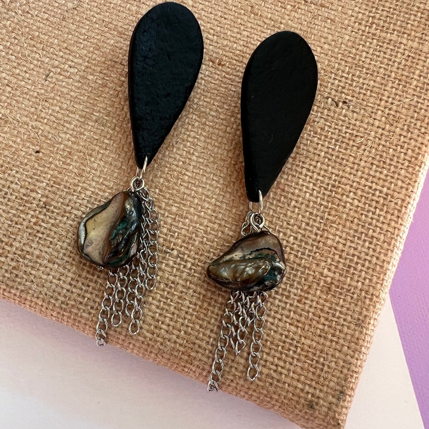 Monochrome boho earrings