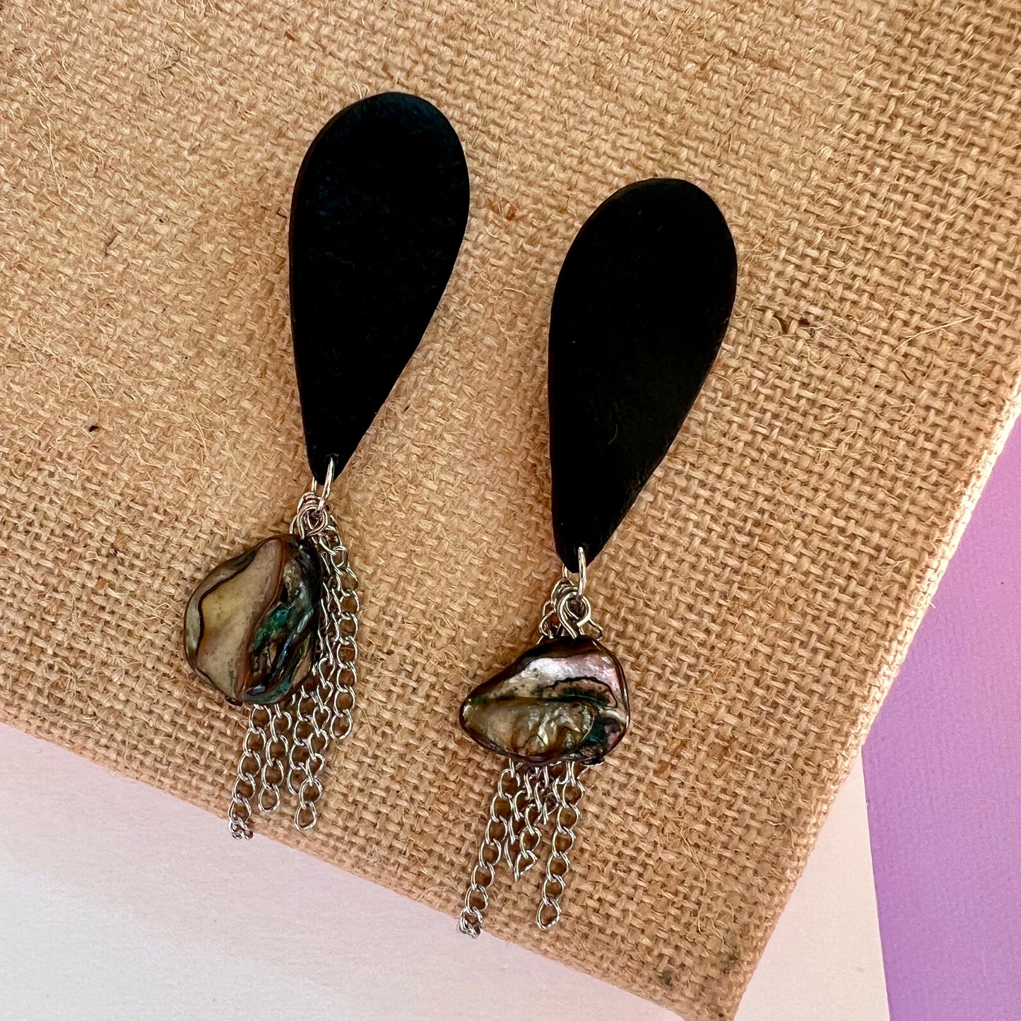 Monochrome boho earrings