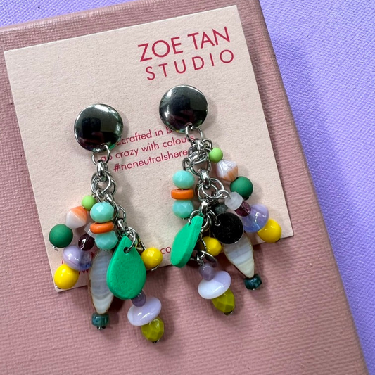 Bead cluster earrings COU