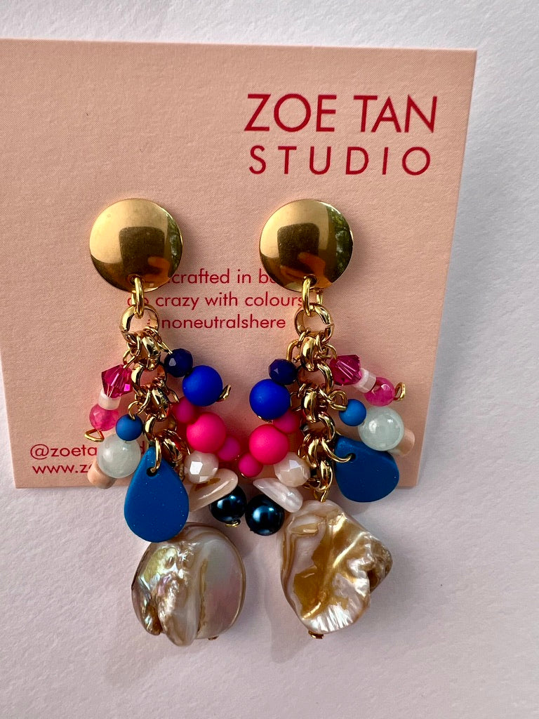 Bead cluster earrings COU