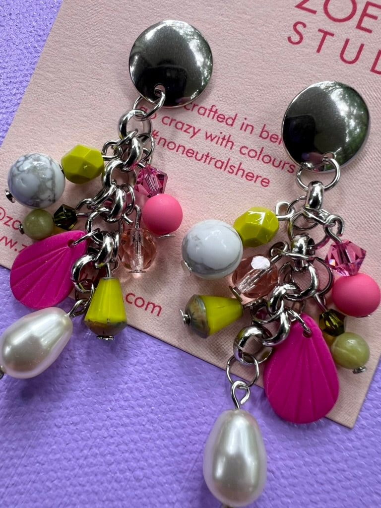 Bead cluster earrings COU