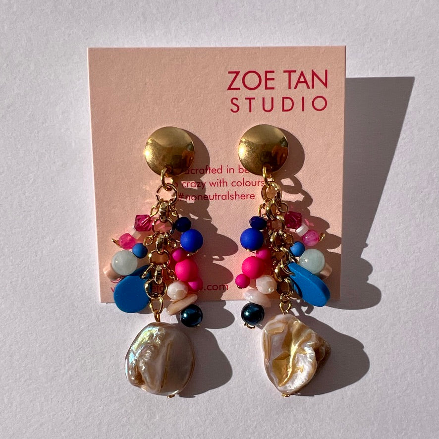 Bead cluster earrings COU