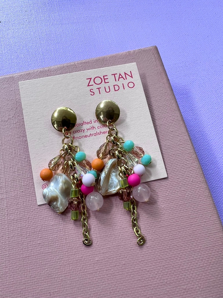 Bead cluster earrings COU