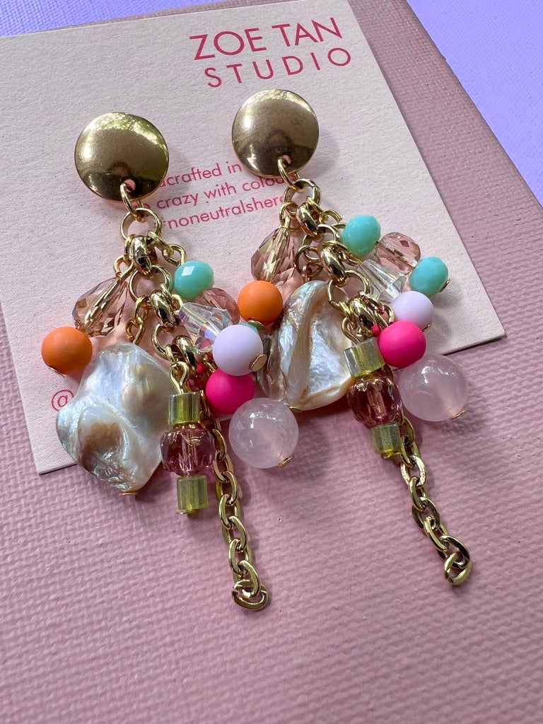 Bead cluster earrings COU