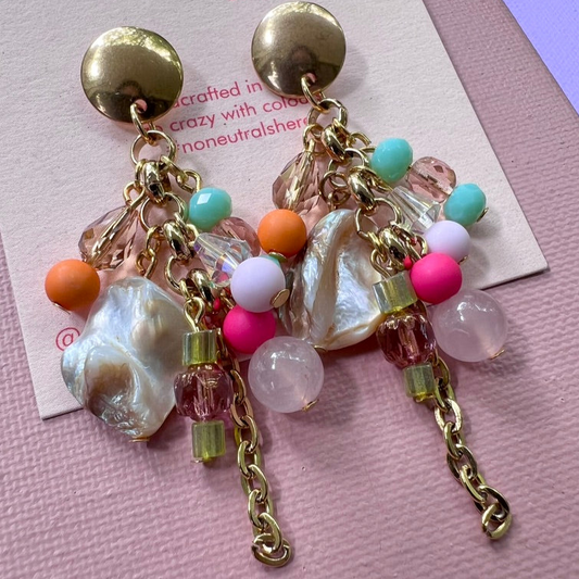 Bead cluster earrings COU