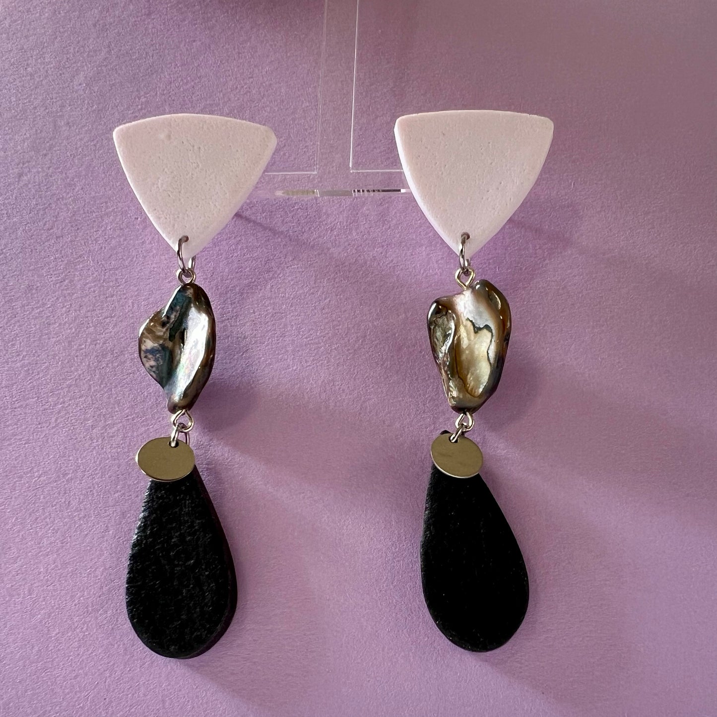 Monochrome boho earrings