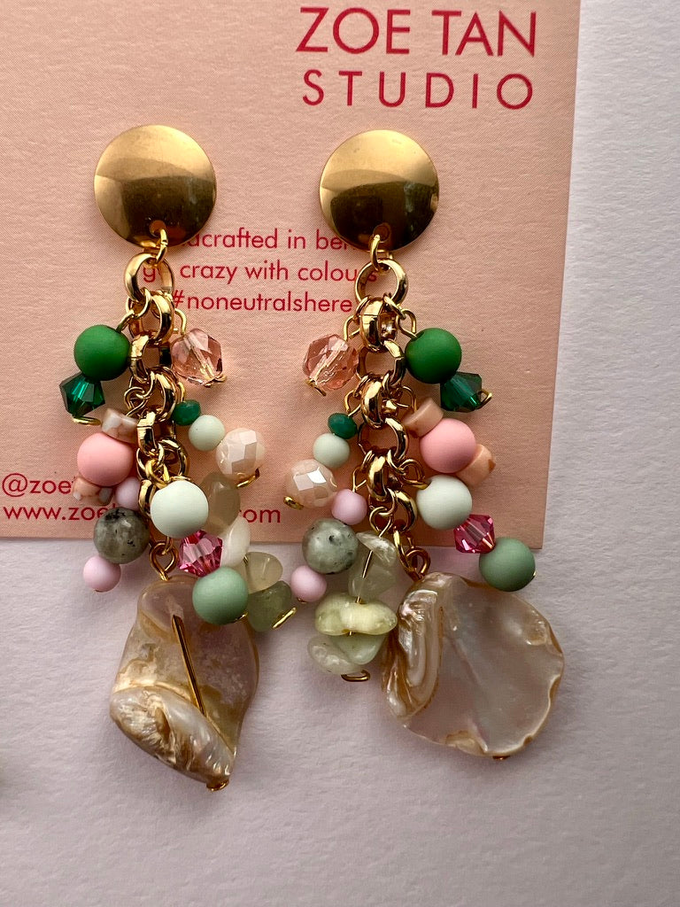 Bead cluster earrings COU