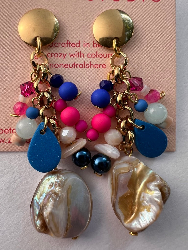 Bead cluster earrings COU