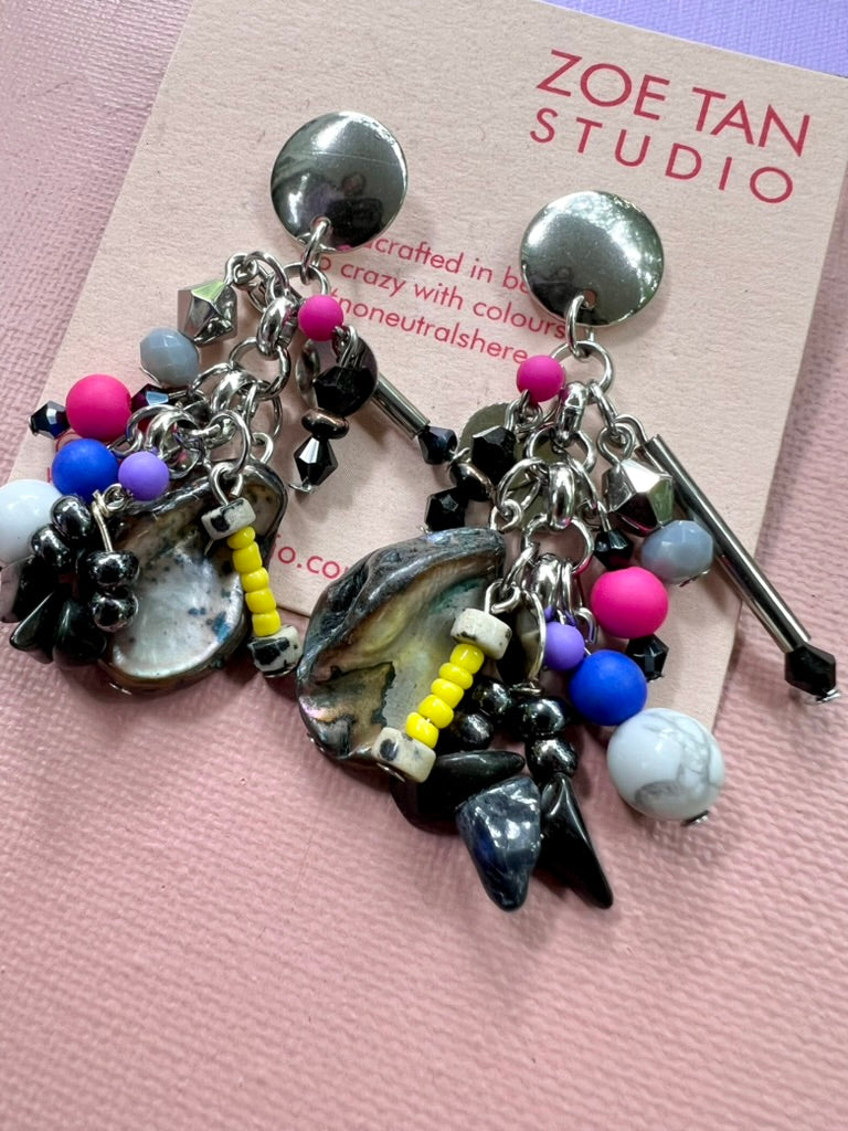 Bead cluster earrings COU