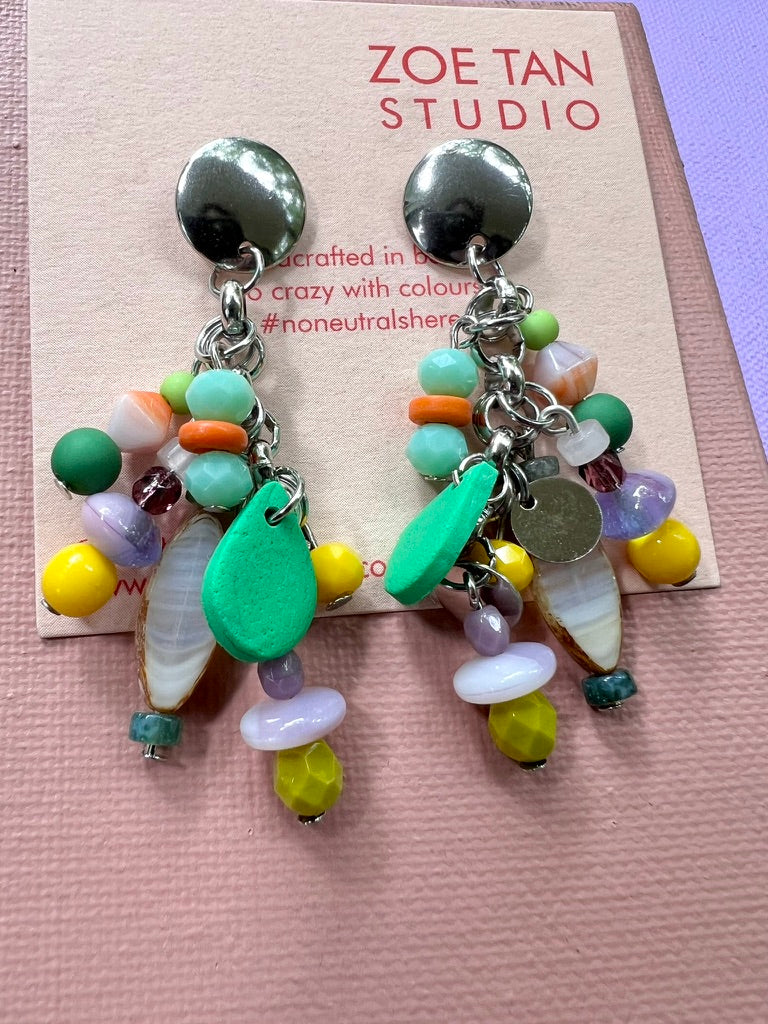 Bead cluster earrings COU