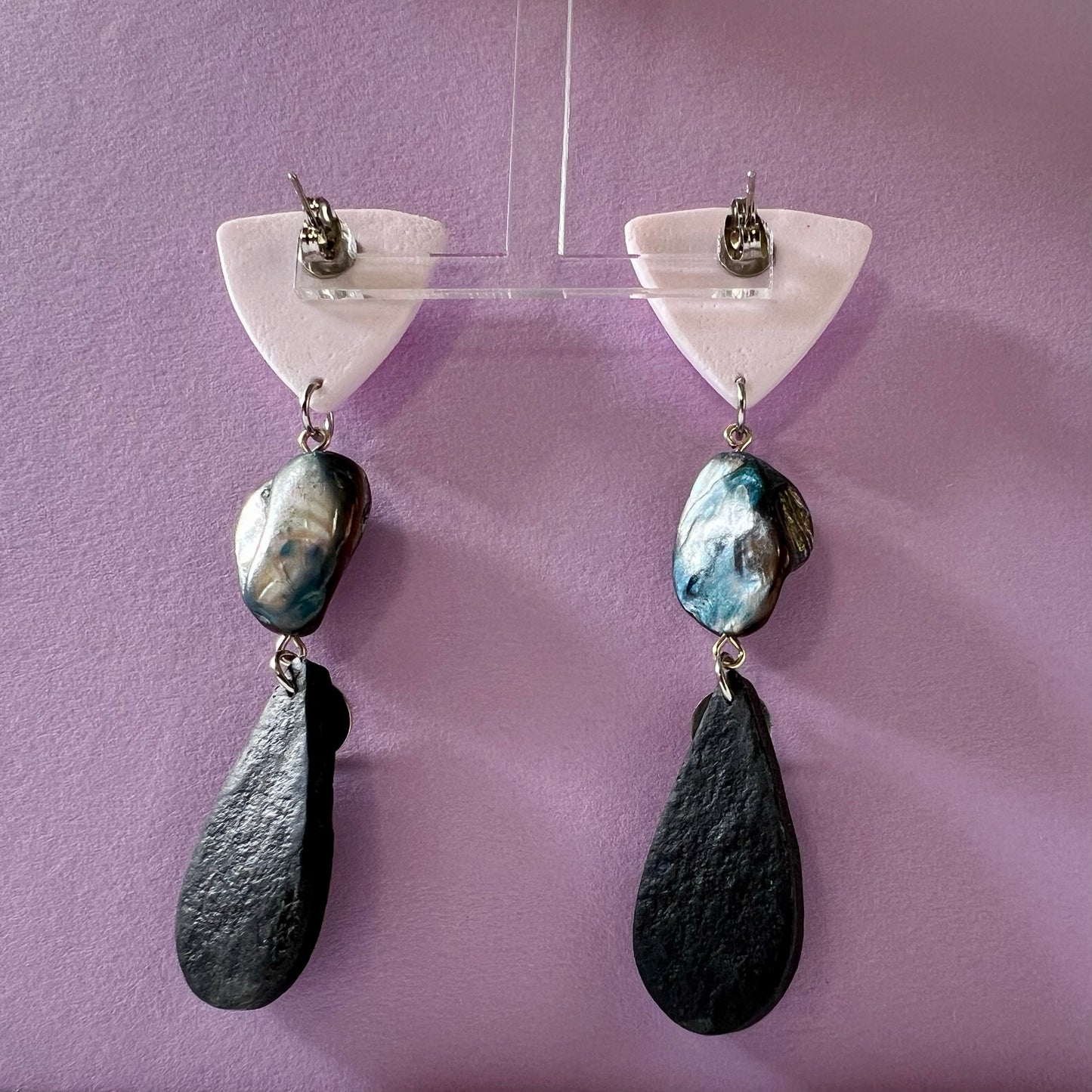 Monochrome boho earrings