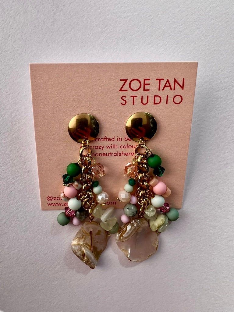 Bead cluster earrings COU