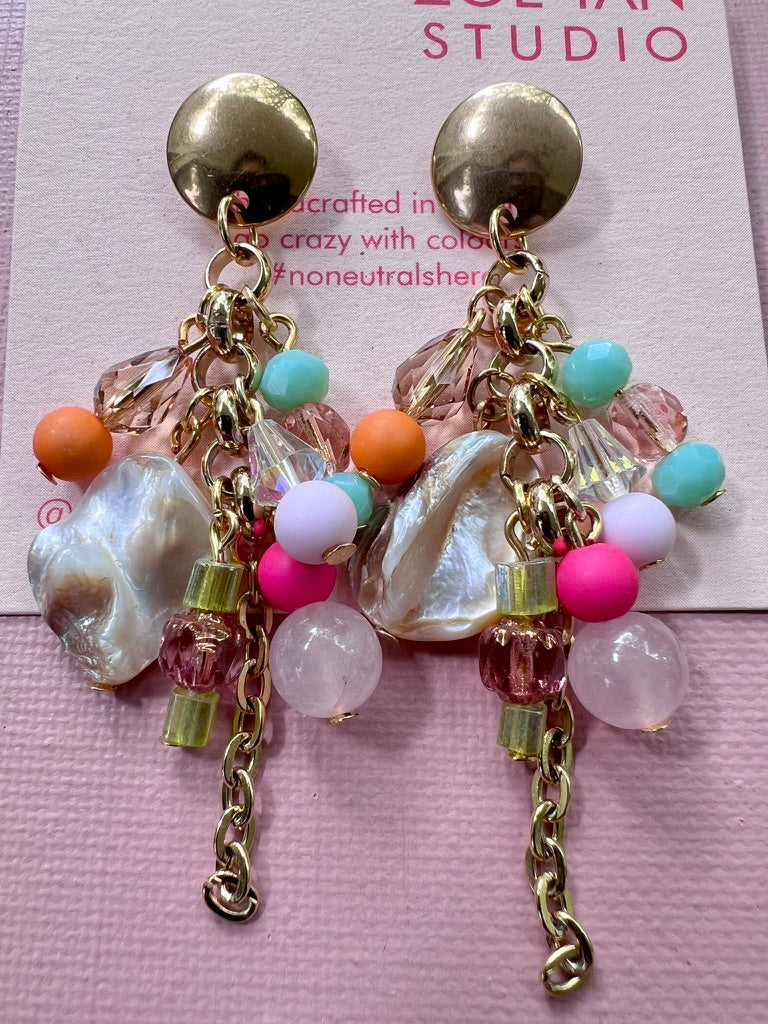 Bead cluster earrings COU