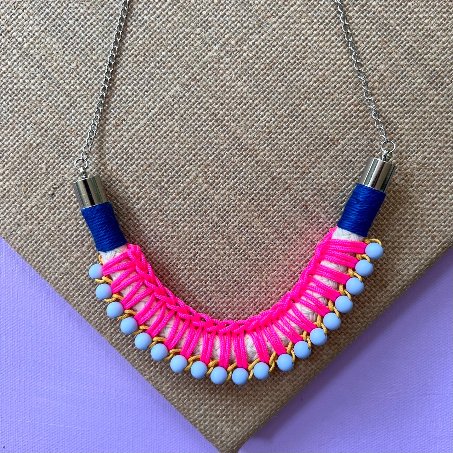 Crochet bib necklace FAY