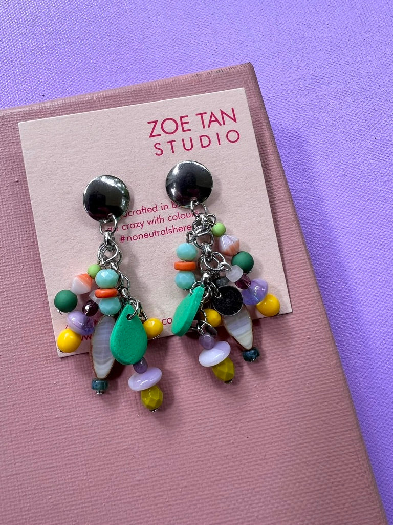 Bead cluster earrings COU