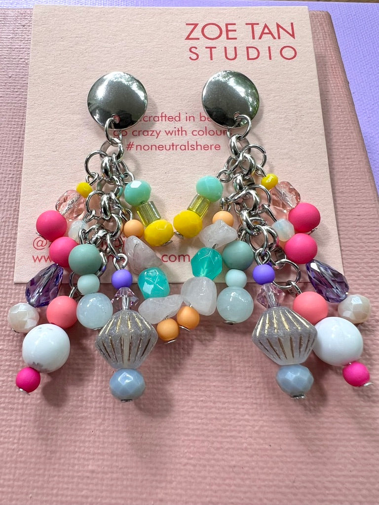 Bead cluster earrings COU