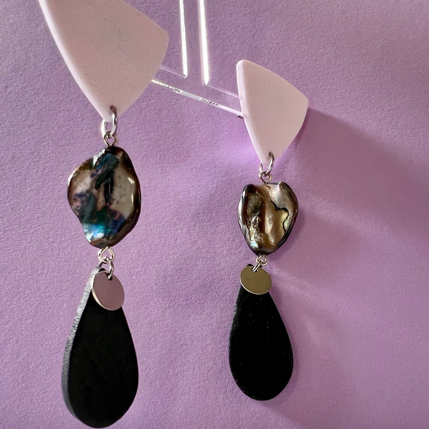 Monochrome boho earrings