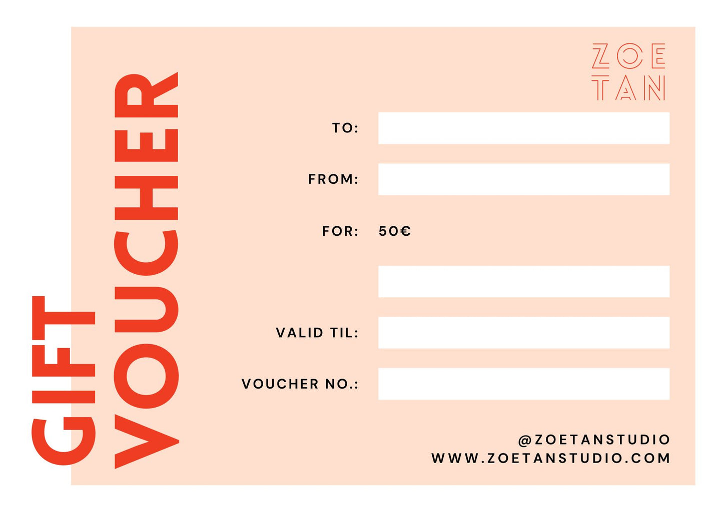 Zoe Tan Studio Gift Card