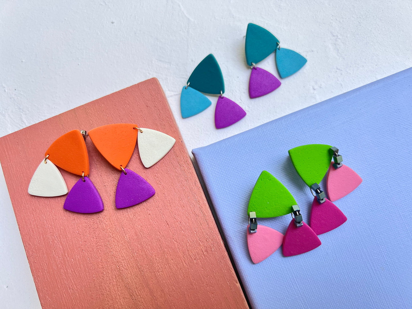 Small triangle dangle earrings TED