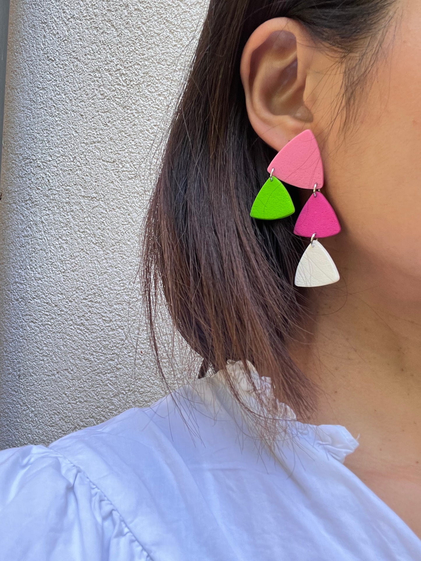 Chandelier triangle earrings TRIX