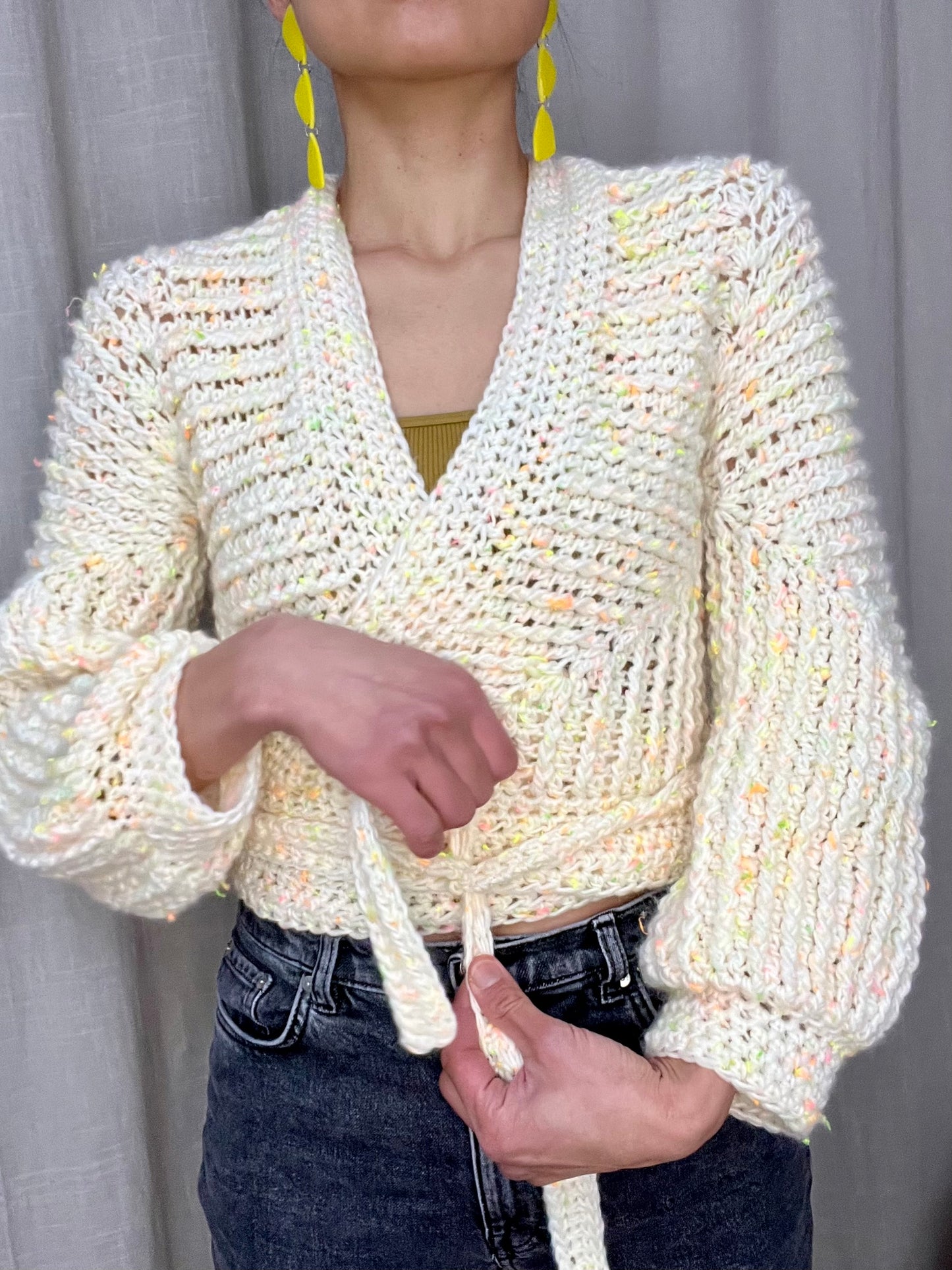 DIY crochet pattern: Ori ribbed Wrap Top