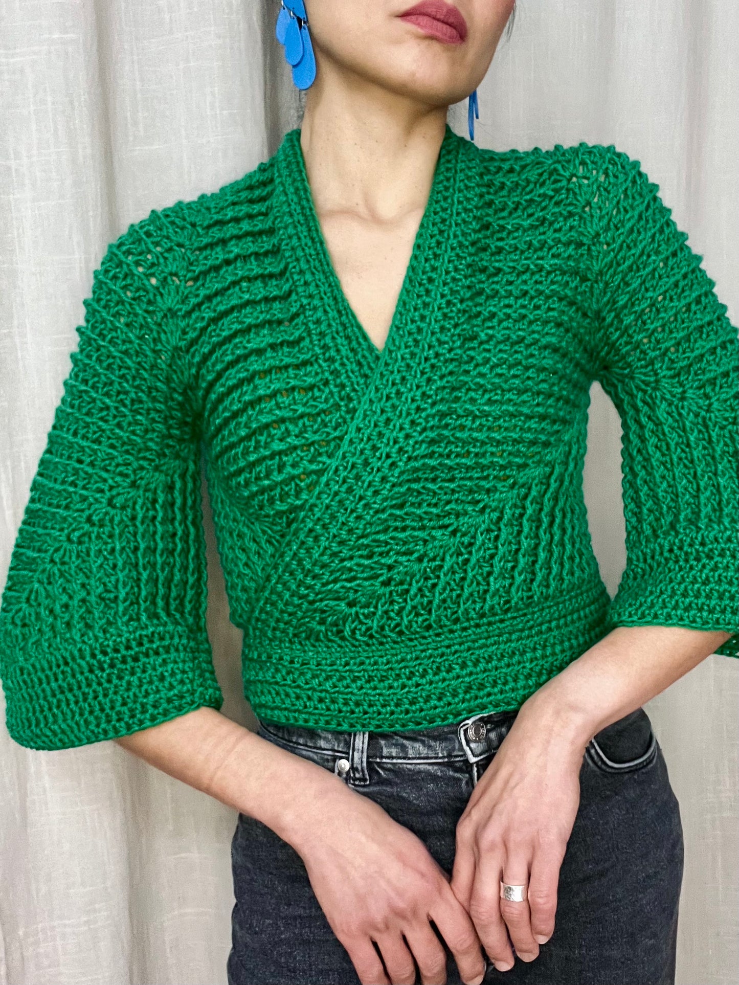 DIY crochet pattern: Ori ribbed Wrap Top