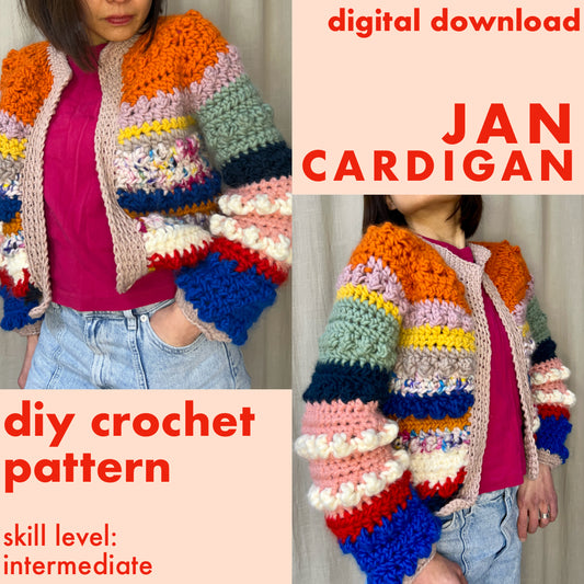 DIY crochet pattern: Jan Cardigan