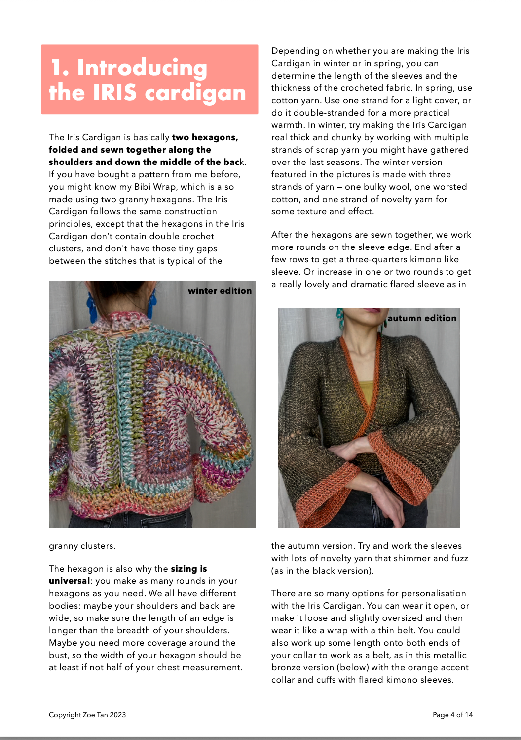 DIY crochet pattern: IRIS Cardigan