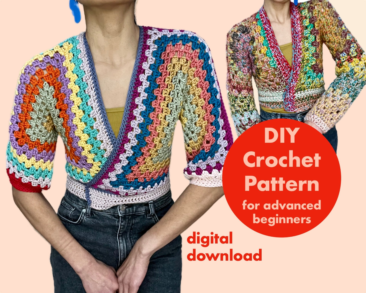 DIY crochet pattern: Bibi granny hexagon Wrap Top