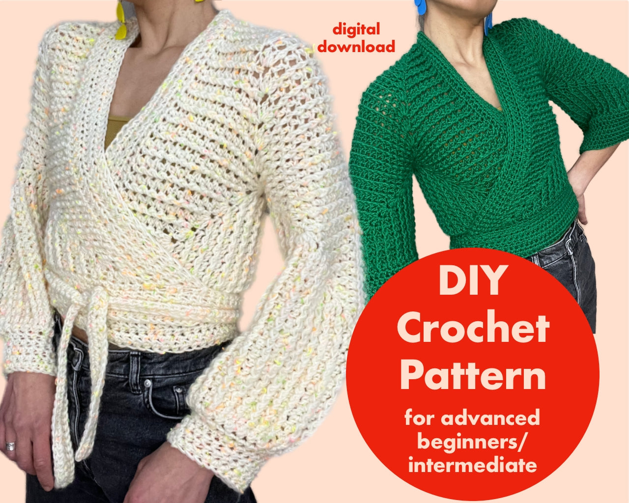 DIY crochet pattern: Ori ribbed Wrap Top