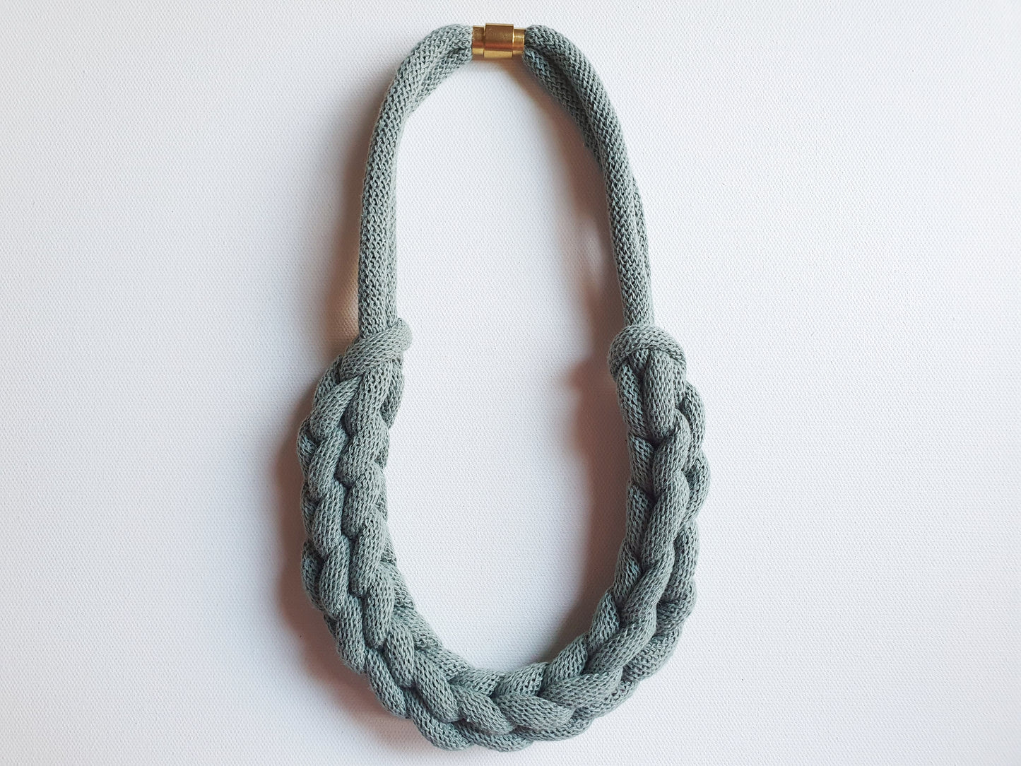 Statement recycled textile necklace BEN in Laurel